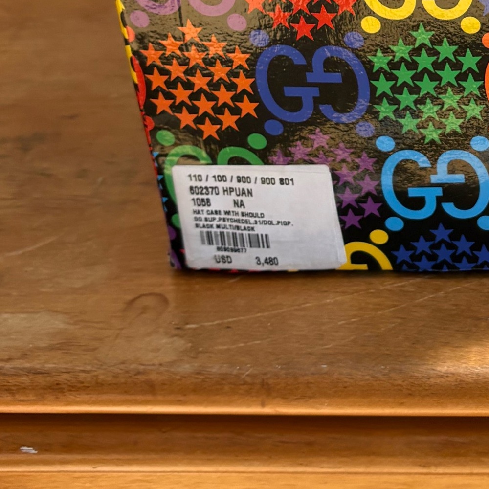 Gucci Multicolor GG Canvas Boston Bag with Black Trim - Picture 4 of 4